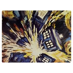 Tardis Doctor Who Pattern Premium Plush Fleece Blanket (extra Small) by Cemarart