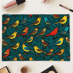 Bird Pattern Colorful Cosmetic Bag (xxl) by Cemarart