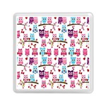 Owl Pattern Memory Card Reader (Square) Front