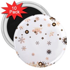 Golden-snowflake 3  Magnets (10 Pack)  by saad11