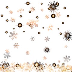 Golden-snowflake Play Mat (square) by saad11