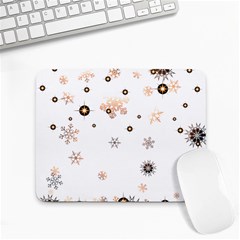 Golden-snowflake Small Mousepad by saad11