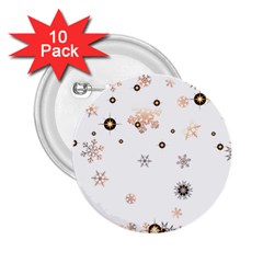 Golden-snowflake 2 25  Buttons (10 Pack)  by saad11