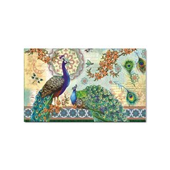 Royal Peacock Feather Art Fantasy Sticker (rectangular) by Cemarart