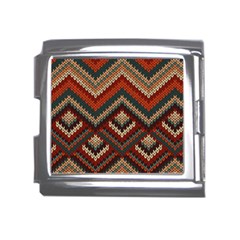 Fabric Abstract Pattern Fabric Textures, Geometric Mega Link Italian Charm (18mm) by nateshop