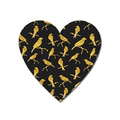 Background With Golden Birds Heart Magnet by Ndabl3x