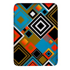 Retro Pattern Abstract Art Colorful Square Rectangular Glass Fridge Magnet (4 Pack) by Ndabl3x