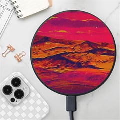 Time Wind Polishpattern Architecture Building City Cityscape Nature Pop-art Pop Surrealism  Retrowave Wireless Fast Charger(black) by Cemarart