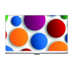 Abstract Dots Colorful Business Card Holder by nateshop