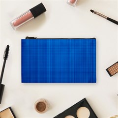 Blue Abstract, Background Pattern, Texture Cosmetic Bag (small) by nateshop