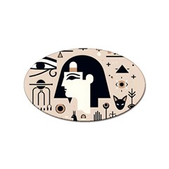 Egypt Pyramid Nature Desert Sticker (oval) by Proyonanggan