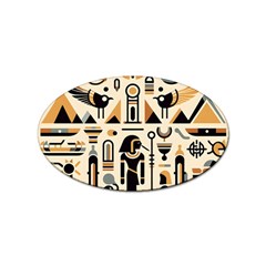 Egypt Pyramids Nature Desert Sticker (oval) by Proyonanggan