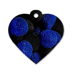 Berry, One,berry Blue Black Dog Tag Heart (one Side) by nateshop