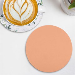 Peach Fuzz 2024 Uv Print Round Tile Coaster by dressshop