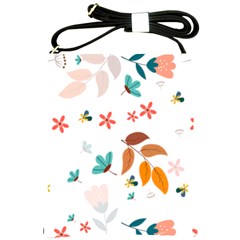 Flowers Leaves Background Floral Shoulder Sling Bag by Grandong