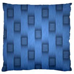 Blue Pattern Texture Standard Premium Plush Fleece Cushion Case (one Side) by nateshop