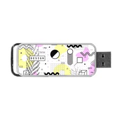 Graphic Design Geometric Background Portable Usb Flash (one Side) by Grandong