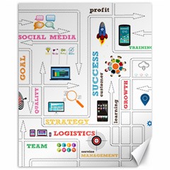 Startup Business Organization Canvas 11  X 14  by Grandong