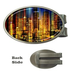 Skyline Light Rays Gloss Upgrade Money Clips (oval)  by Cemarart