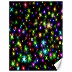 Star Colorful Christmas Abstract Canvas 18  X 24  by Cemarart