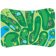 Golf Course Par Golf Course Green Velour Seat Head Rest Cushion by Cemarart