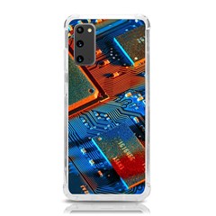 Gray Circuit Board Electronics Electronic Components Microprocessor Samsung Galaxy S20 6 2 Inch Tpu Uv Case by Cemarart