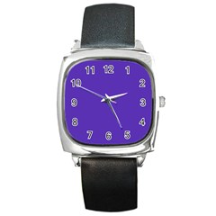 Ultra Violet Purple Square Metal Watch by bruzer