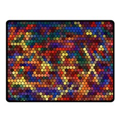 Hexagon Honeycomb Pattern Design Two Sides Fleece Blanket (small) by Ndabl3x