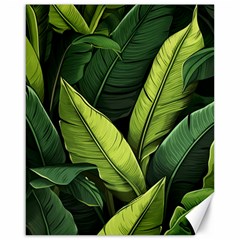 Banana Leaves Pattern Canvas 16  X 20  by goljakoff