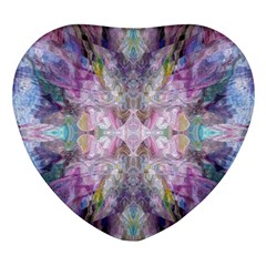 Blended Butterfly Heart Glass Fridge Magnet (4 Pack) by kaleidomarblingart