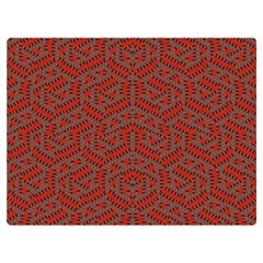 Hexagon Motif Geometric Tribal Style Pattern Premium Plush Fleece Blanket (extra Small) by dflcprintsclothing