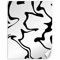 Black And White Swirl Background Canvas 18  X 24  by Cemarart