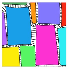 Shapes Texture Colorful Cartoon Square Satin Scarf (36  X 36 ) by Cemarart