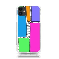 Shapes Texture Colorful Cartoon Iphone 11 Tpu Uv Print Case by Cemarart