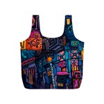 Wallet City Art Graffiti Full Print Recycle Bag (S) Back