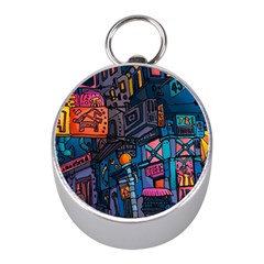 Wallet City Art Graffiti Mini Silver Compasses by Bedest