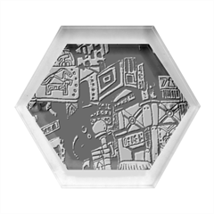 Wallet City Art Graffiti Hexagon Wood Jewelry Box by Bedest