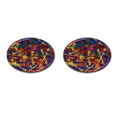 Hexagon Honeycomb Pattern Cufflinks (oval) by Grandong