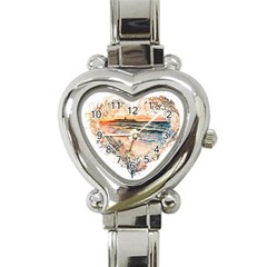 Mandalas-1084082 Ai-generated-7899053 Heart Italian Charm Watch by lipli