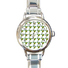 Pattern Design  Round Italian Charm Watch by lipli