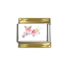 Flower-2342706 Gold Trim Italian Charm (9mm) by lipli