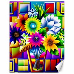 Flower Vase Flower Collage Pop Art Canvas 12  X 16  by Bedest