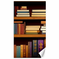 Book Nook Books Bookshelves Comfortable Cozy Literature Library Study Reading Room Fiction Entertain Canvas 40  X 72  by Maspions