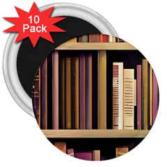 Books Bookshelves Office Fantasy Background Artwork Book Cover Apothecary Book Nook Literature Libra 3  Magnets (10 Pack)  by Grandong