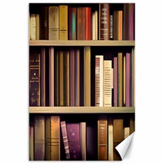 Books Bookshelves Office Fantasy Background Artwork Book Cover Apothecary Book Nook Literature Libra Canvas 24  X 36  by Grandong