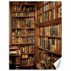 Room Interior Library Books Bookshelves Reading Literature Study Fiction Old Manor Book Nook Reading Canvas 18  X 24  by Grandong