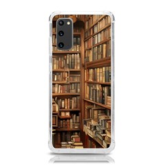 Room Interior Library Books Bookshelves Reading Literature Study Fiction Old Manor Book Nook Reading Samsung Galaxy S20 6 2 Inch Tpu Uv Case by Grandong