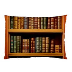 Room Interior Library Books Bookshelves Reading Literature Study Fiction Old Manor Book Nook Reading Pillow Case (two Sides) by Grandong