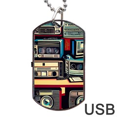 Radios Tech Technology Music Vintage Antique Old Dog Tag Usb Flash (one Side) by Grandong