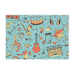 Seamless Pattern Musical Instruments Notes Headphones Player Crystal Sticker (a4) by Apen